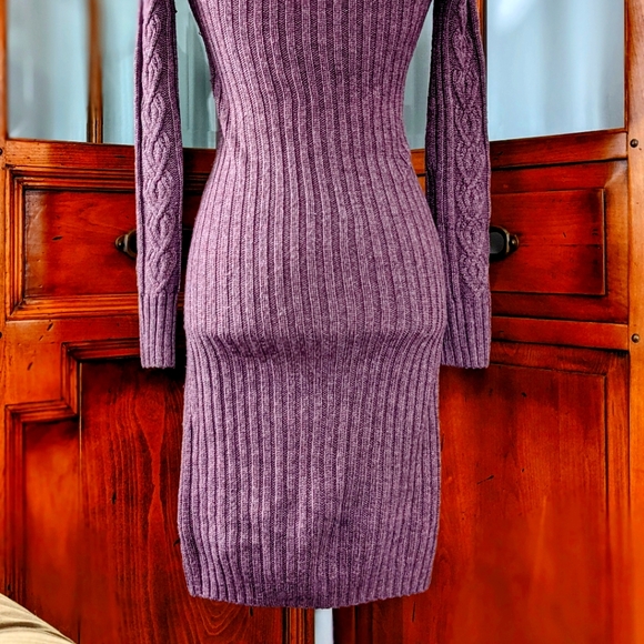 Long Sleeve Hand knitted Purple Winter dress by Victoria's Secret Size: S - Picture 6 of 13